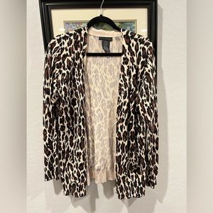 Leopard print cardigan grace elements